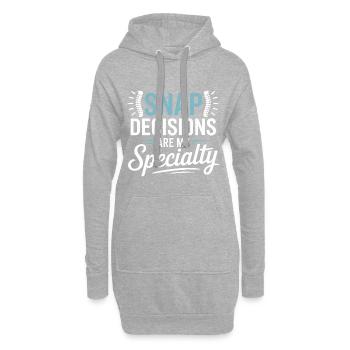 Les décisions éclaires chez les chiropracteurs sont ma spécialité - Sweat-shirt à capuche long Femme - gris chiné - Devant