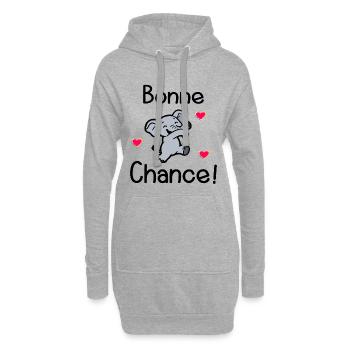 Succès Éléphant - Sweat-shirt à capuche long Femme - gris chiné - Devant