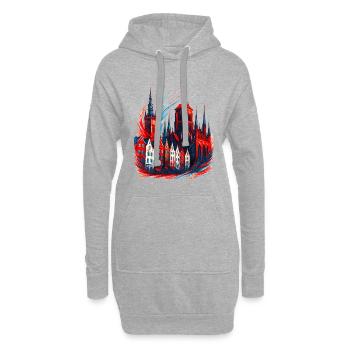 Danzig Gdańsk Stadt Polen Polska Patriot Geschenk - Hoodie-Kleid - Grau meliert - Vorne