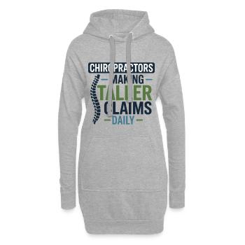 Chiropraktiker, der täglich höhere Ansprüche aufstellt - Hoodie-Kleid - Grau meliert - Vorne