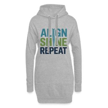 Équipement de santé de la colonne vertébrale spécialisé agréé - Sweat-shirt à capuche long Femme - gris chiné - Devant