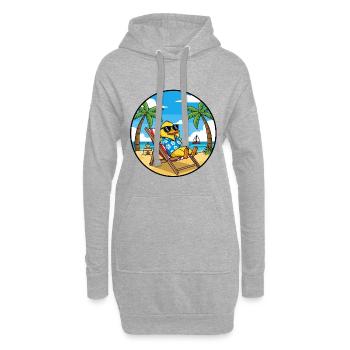 Cool Duck Beach Vacation Summer Vibes - Hoodie-Kleid - Grau meliert - Vorne