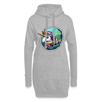 Armure d’Étoile de Licorne Spatiale - Sweat-shirt à capuche long Femme - gris chiné - Devant
