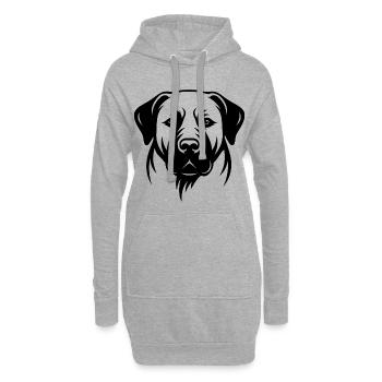 Kangal Anatolischer Schäferhund - Hoodie-Kleid - Grau meliert - Vorne