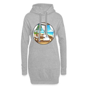 Art relaxant à la Otter Beach Spa Day - Sweat-shirt à capuche long Femme - gris chiné - Devant