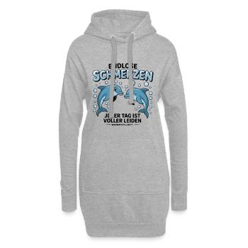 Endlose Schmerzn - Funny Deutsche Memes - Hoodie-Kleid - Grau meliert - Vorne