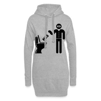 NZS In’s Klo, In Die Toilette! Gegen Rechts Black - Hoodie-Kleid - Grau meliert - Vorne