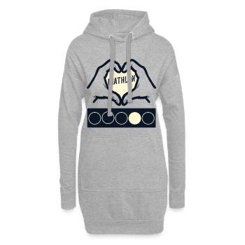 Biathlon Hiver - Cœur d’amour - Sweat-shirt à capuche long Femme - gris chiné - Devant