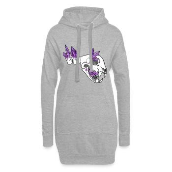 Crâne de cristal - Felidae (par Leni Riosa) - Sweat-shirt à capuche long Femme - gris chiné - Devant