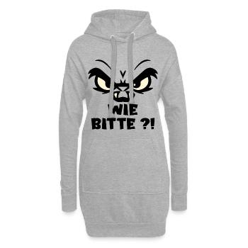 Comme je vous en prie d’exprimer - Sweat-shirt à capuche long Femme - gris chiné - Devant