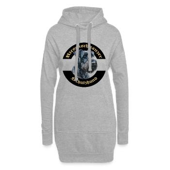 Riesenschnauzer IGP Motiv  - Hoodie-Kleid - Grau meliert - Vorne