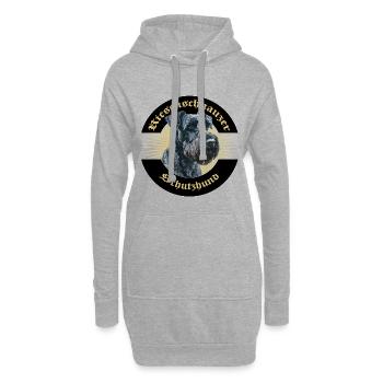 Riesenschnauzer Schutzhund IGP Motiv - Hoodie-Kleid - Grau meliert - Vorne