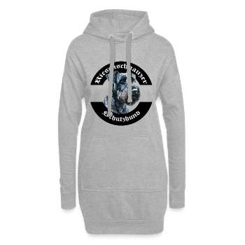 IGP Riesenschnauzer Motiv - Hoodie-Kleid - Grau meliert - Vorne