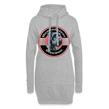Riesenschnauzer Design - Hoodie-Kleid - Grau meliert - Vorne