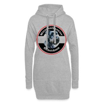 Riesenschnauzer Schutzhund Emblem - Hoodie-Kleid - Grau meliert - Vorne