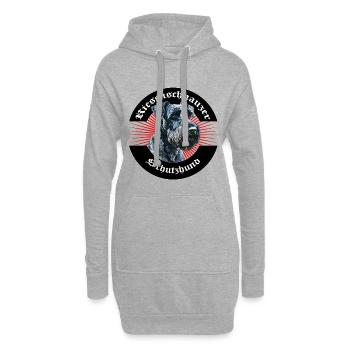 Riesenschnauzer Schutzhund Emblem - Hoodie-Kleid - Grau meliert - Vorne