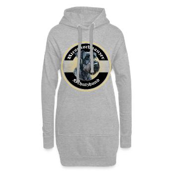 Riesenschnauzer Schutzhund IGP Motiv Gold - Hoodie-Kleid - Grau meliert - Vorne