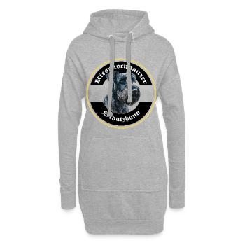 Riesenschnauzer Schutzhund Emblem - Hoodie-Kleid - Grau meliert - Vorne