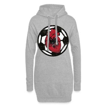 Albanien Fussball - Hoodie-Kleid - Grau meliert - Vorne