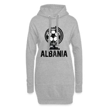 Albania Fussball - Hoodie-Kleid - Grau meliert - Vorne