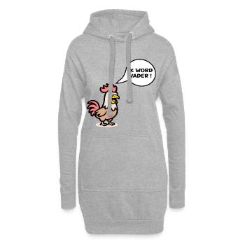 Ich werde Vater - Hoodie-Kleid - Grau meliert - Vorne