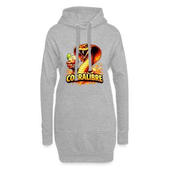 Kobra Cocktail Illustration Cobra Libre - Hoodie-Kleid - Grau meliert - Vorne