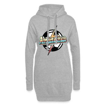 Argentina Fussball - Hoodie-Kleid - Grau meliert - Vorne