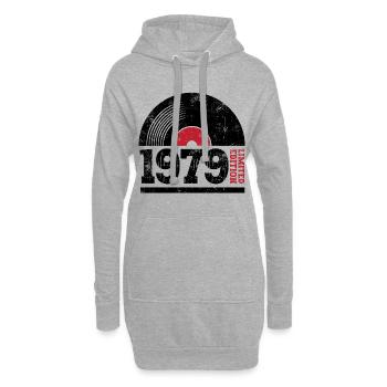 Millésime 1979 - Sweat-shirt à capuche long Femme - gris chiné - Devant