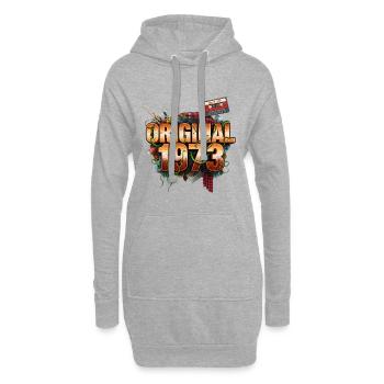 Original 1973 Retro - Hoodie-Kleid - Grau meliert - Vorne
