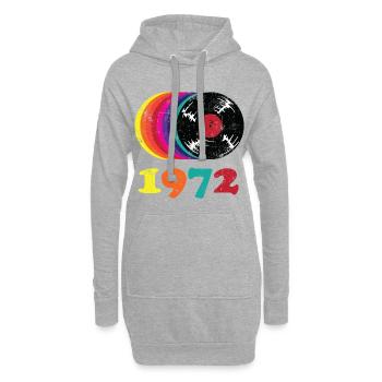 Vintage 1972 - Hoodie-Kleid - Grau meliert - Vorne