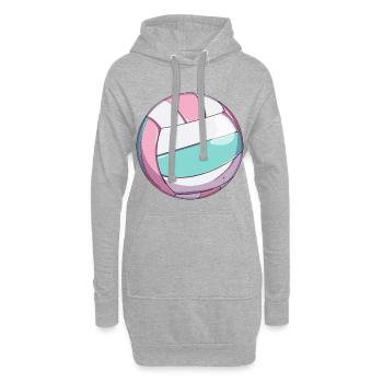 Volleyball Vintage - Hoodie-Kleid - Grau meliert - Vorne