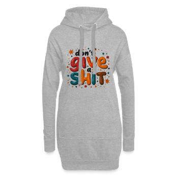 Gib niemals auf Farbexplosion - Hoodie-Kleid - Grau meliert - Vorne
