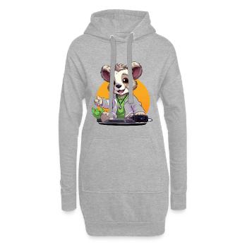 Tech-Koala Creator im Retrolook - Hoodie-Kleid - Grau meliert - Vorne