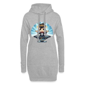 Mage sur le Portail des Joyaux - Sweat-shirt à capuche long Femme - gris chiné - Devant