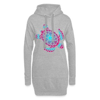 Love Turtle Summer - Hoodie-Kleid - Grau meliert - Vorne