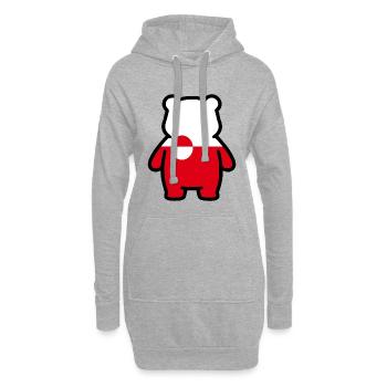 Ours polaire Groenland - Sweat-shirt à capuche long Femme - gris chiné - Devant