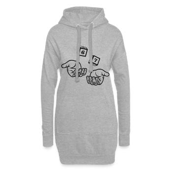 67 Six Seven - Hoodie-Kleid - Grau meliert - Vorne