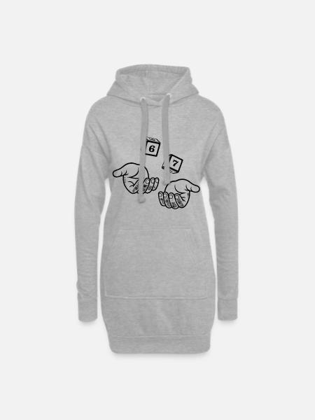 67 Six Seven - Hoodie-Kleid - Grau meliert