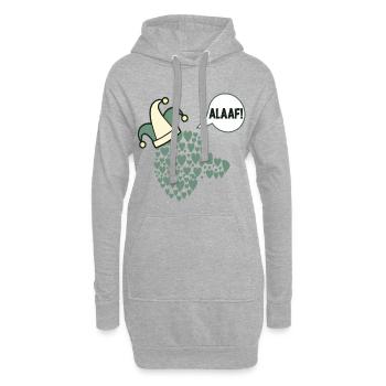 Karneval Alaaf Hunde Prinz - Hoodie-Kleid - Grau meliert - Vorne