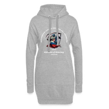 psychopathische Anführer - Hoodie-Kleid - Grau meliert - Vorne