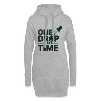 Homeopathie : une goutte à la fois Équipement professionnel - Sweat-shirt à capuche long Femme - gris chiné - Devant