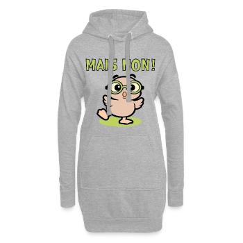 Aber keine Hühner - Hoodie-Kleid - Grau meliert - Vorne