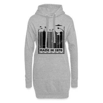 Vintage 1976 - Hoodie-Kleid - Grau meliert - Vorne