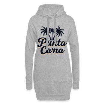 Punta Cana Karibik Urlaub mit Palmen - Hoodie-Kleid - Grau meliert - Vorne