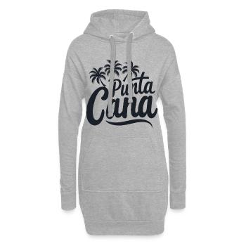 Punta Cana Karibik Urlaub mit Palmen - Hoodie-Kleid - Grau meliert - Vorne