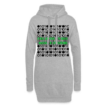 T'es juste un bug dans le système. - Sweat-shirt à capuche long Femme - gris chiné - Devant