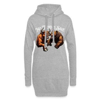 Aucune tendance n’est certaine - Sweat-shirt à capuche long Femme - gris chiné - Devant