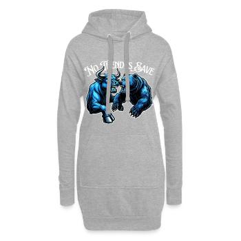 Taureau vs Tendance Baissière - Sweat-shirt à capuche long Femme - gris chiné - Devant