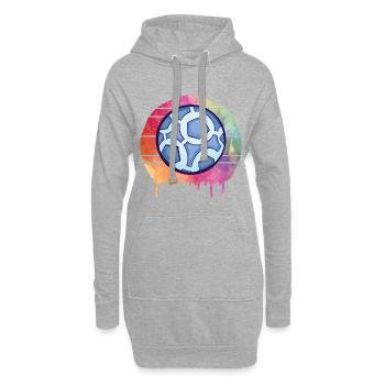 Handball Aquarell - Hoodie-Kleid - Grau meliert - Vorne
