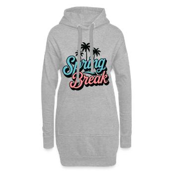Fête rétro de Noël des Palmiers des Vacances de Printemps - Sweat-shirt à capuche long Femme - gris chiné - Devant